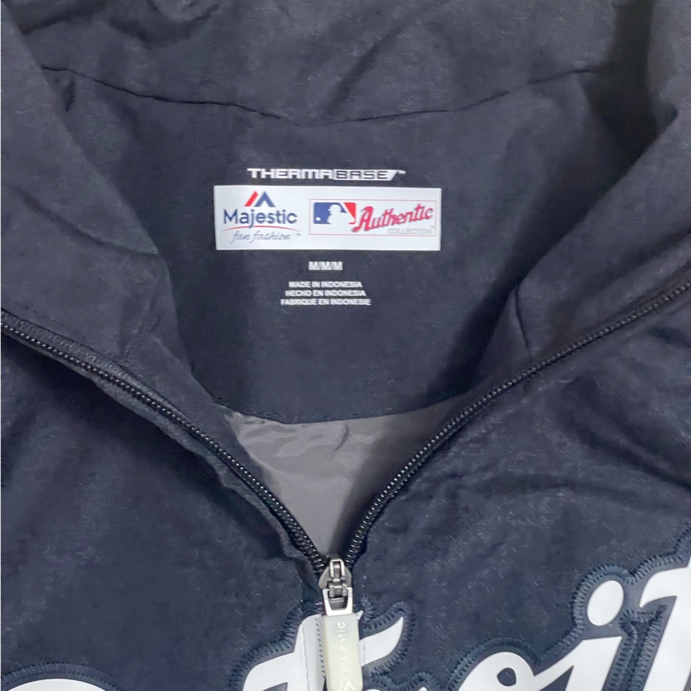 Majestic Thermabase MLB Detroit Tigers Jacket Navy Medium - Picture 11 of 13